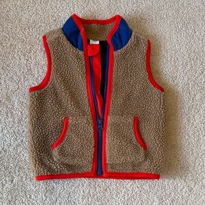 Old Navy Kids Sherpa Vest with Red and Blue Accents